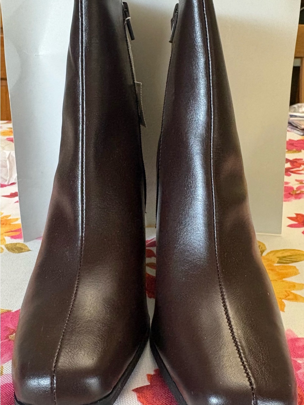 comfort plus by Predictions Dark Brown Square-Toe Ankle Boots